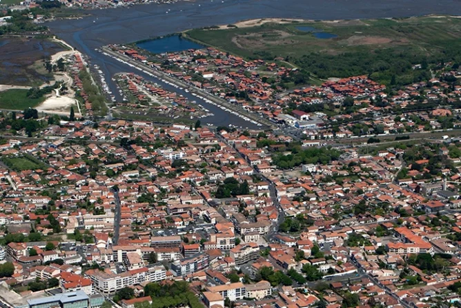 vue aérienne du centre ville