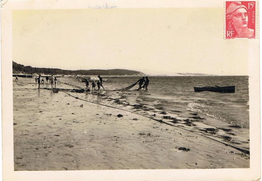 Pêche à la senne, plage de la Dune du Pilat (AMLT)