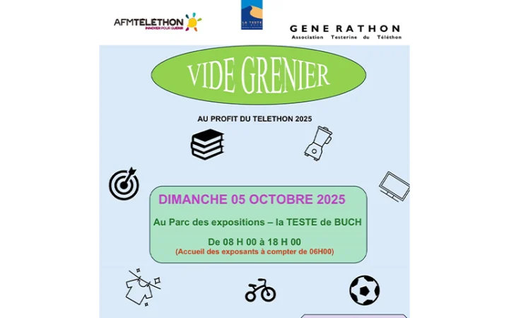 vide grenier générathon téléthon