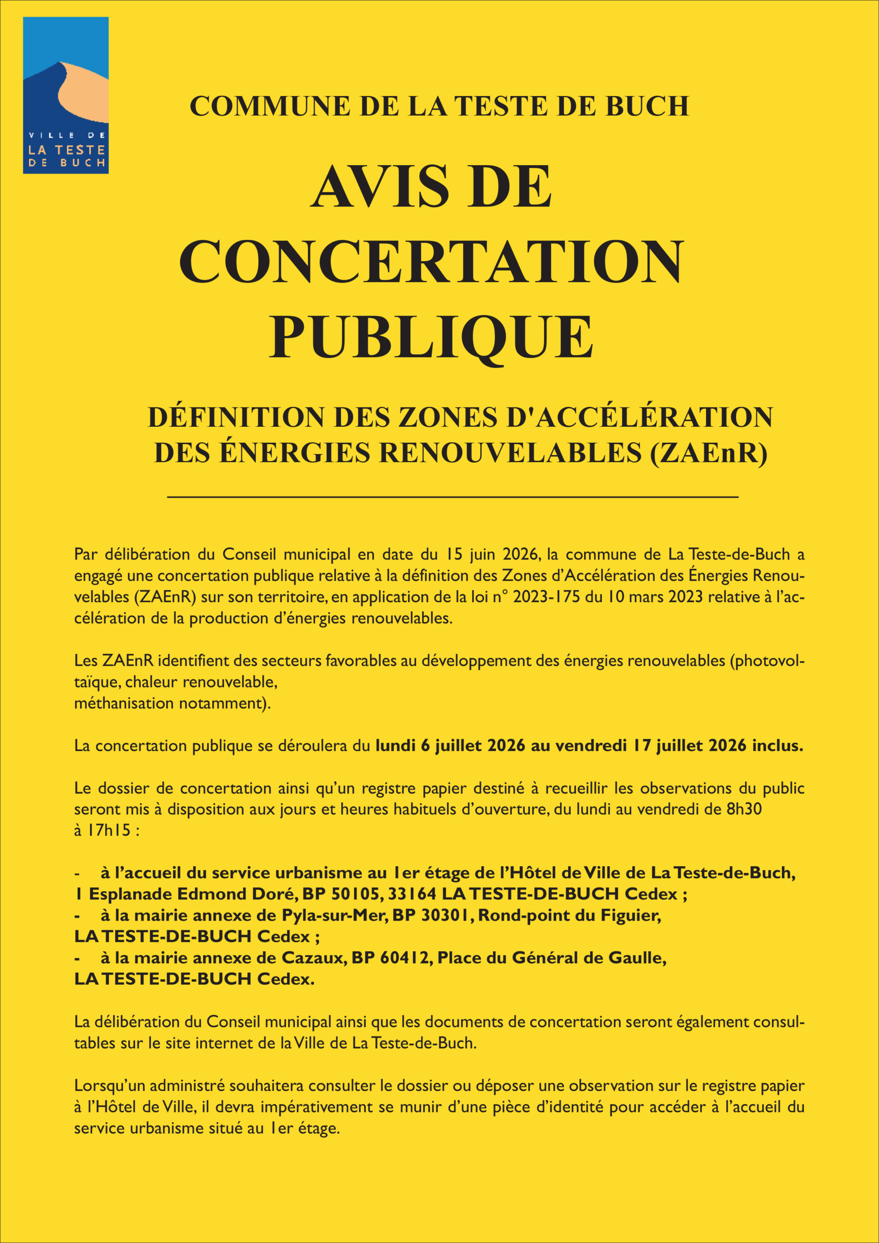 avis de concertation publique